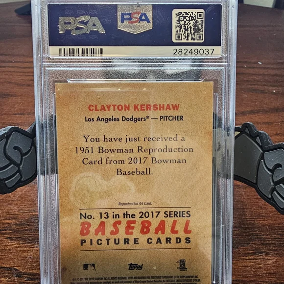 Clayton Kershaw Psa9 2017 Bowman Mint #13. 1951 Bowman Chrome. Graded 9. Dodgers - Picture 5 of 9